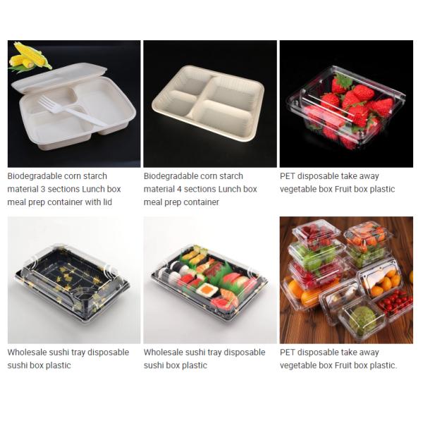 biodegradable compostable food container box microwave safe cornstarch container