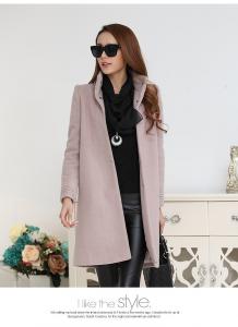 China fashion high collar ladies elegant pure cashmere coat wholesale