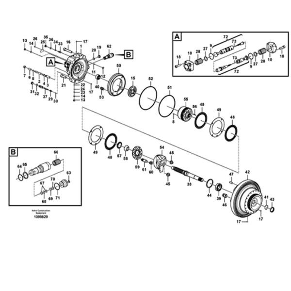VOE14593321 14606699 Travel Motor Assy for Volvo EC380D EC380 Excavator