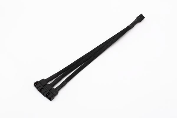 Quality 1 To 3 Way Splitter Sleeved 4 Pin Pwm Connector Computer Fan Extension Cable 4p One Point Three for sale