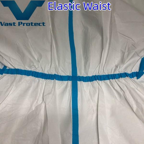 Style Jumpsuit Non-Toxic Disposable Blue Sealed Seam Tape White Micro Film Coverall