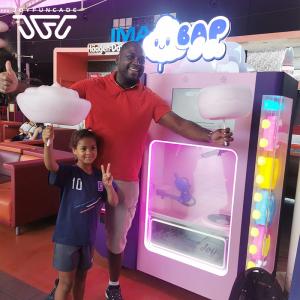 Customizable Flower Cotton Candy Vending Machine With Smart Robot Operation