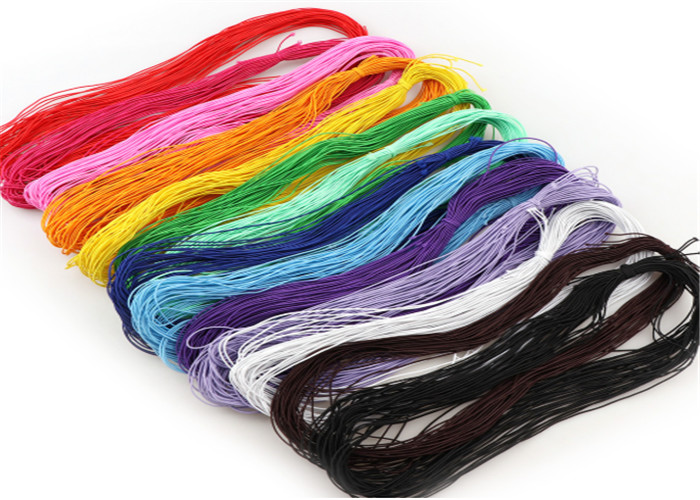 China Braided Round Elastic Rope / Rubber Elastic Rope White Rubber Materials wholesale