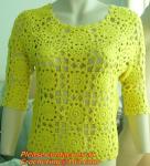 Crochet Sweaters, Women Fashion All-match Contrast Color Knitted Tricot Summer O