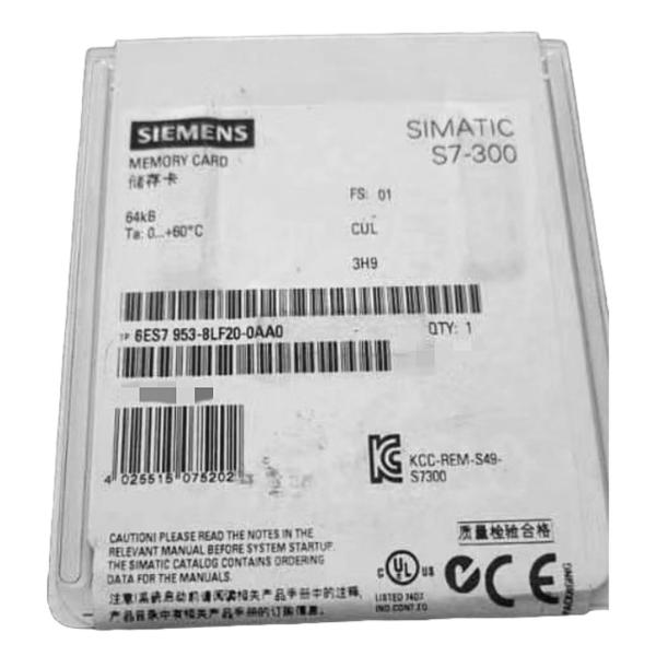 Quality SIEMENS 6ES7953-8LF20-0AA0 S7 MICRO MEMORY CARD FOR S7-300/C7/ET 200, 3, 3V NFLASH, 64 KB for sale
