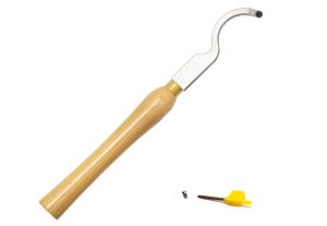 Swan Neck Hollower Woodturning Tool Carbide Tipped Lathe Chisel Tool With 8.9mm Round Insert