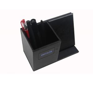 China Recycled Washable Leather Pen Holder Wireless Charger Multiscene LED Lights on sale
