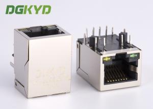 China 1x1 Single Port 90 Degree 8P8C RJ45 Jack 10/100Base With Transformer Customized RJ45 With Transformer on sale