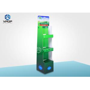 China CMYK Printed Cardboard Floor Displays , Three Shelves Cardboard Floor Stands on sale