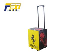 China Portable Square Corrugated Box Trolley Matte And Glossy Lamination Printing Handling wholesale