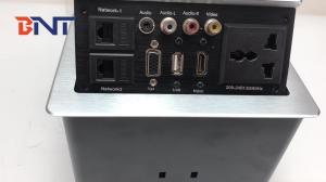 BNT table connection hub round corner spring pop up desk power data outlet