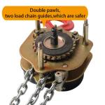 Braking System The double pawls braking system ensures secure load control and