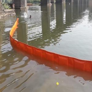 China Oil Spill Fence Boom PVC For Calm Water Reservoir Protection Easy Deployment 450mm wholesale