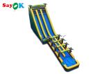 Large Multi Channel PVC Inflatable Bouncer Slide With Pool