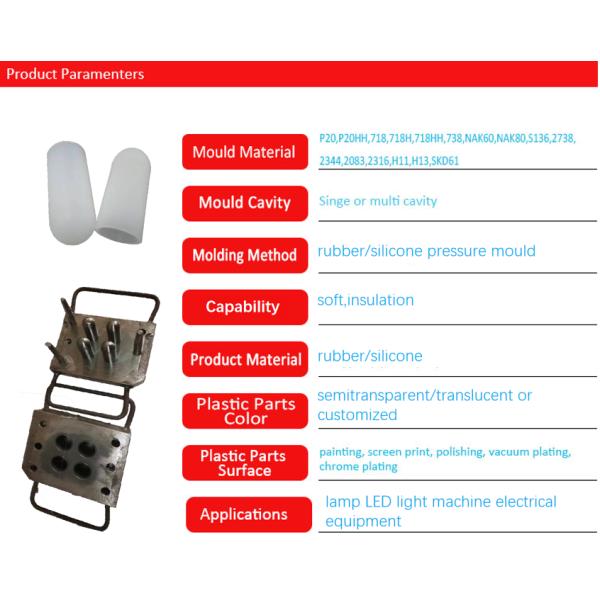 Custom Silicone Rubber Injection Mold Mass Production 2D 3D CAD DWG STEP PDF UG Software