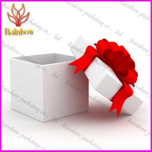 China Fashionable Luxury Gift Cardboard Paper Box With Red Silk Ribbon wholesale