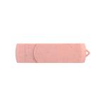Type C USB Flash Drives Pink Plastis With Straw Recyclables Material And Custom