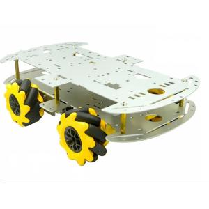 China Aluminum Alloy RC Robot Car Chassis With Mecanum Wheel wholesale