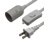 NEMA 1-15P E14 Socket Converter Cable with 303 Switch - 3 Prong Plug to Bulb