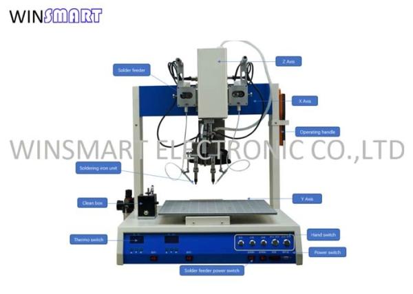 Quality Stepper Motor Driven Double Head Robotic Soldering Machine for sale