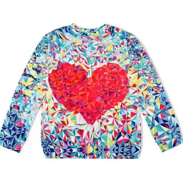 Custom Design All Over Print Youth Sublimation Sweatshirt 100% Polyester Pullover