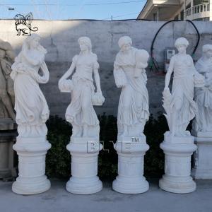 China White Marble Life Size Four Seasons Statues Greek Garden Goddess Sculpture Classic Women Outdoor European Style wholesale