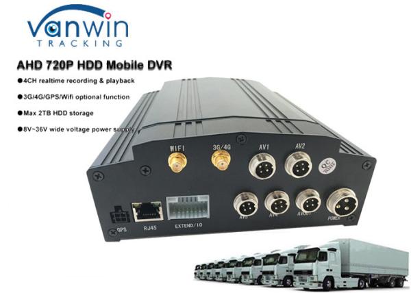 Quality HDD 4ch Hybrid MDVR 3G 4G GPS WIFI free software CMS with LCD screen for school bus / taxi / truck for sale