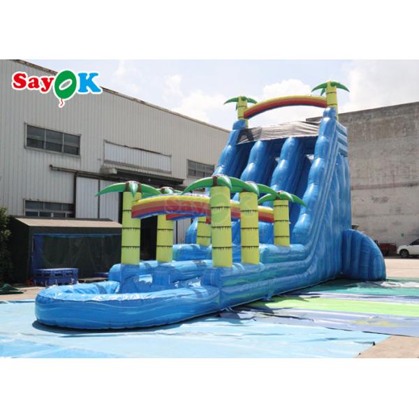 Inflatable Swimming Pool Slide Tropical Fiesta Breeze Commercial Inflatable Water Slide For Kids Adults