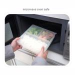 Food Storage Container with Lid 3 Compartments Stackable Portable Freezer
