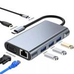 11 In 1 USB-C Hub Type-C To HDMI USB3.0 USB2.0 SD TF Adapter Hub with Card