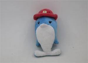 China Stufffed Plush Sea Animal Toys Stuffed dolphin with hat dolphin in blue OEM ODM service wholesale