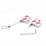 D-shaped Mini Anti Theft Retractable Pull Box with Gummy Metal Plate End