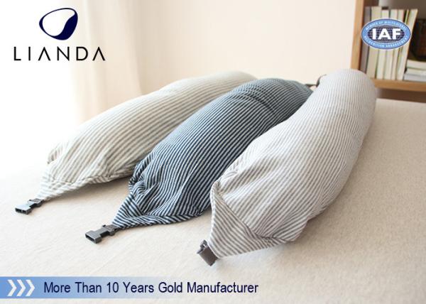 Quality U Shape Memory Foam Pillows / Travel Microbead Neck Pillow With Lycra Cover for sale