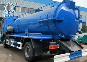 China 8 Ton Liquid Tanker Truck , 290hp Euro 3 SINOTRUK HOWO 4*4 Sewage Suction Tanker Truck wholesale