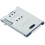 6+2 Pin Sim Card Connector Adapt Slot Push Push Type With Switch Diagonal Column