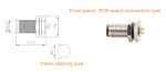 Circular Connector M5 code-A Waterproof Series Panel Flange PCB Male Socket