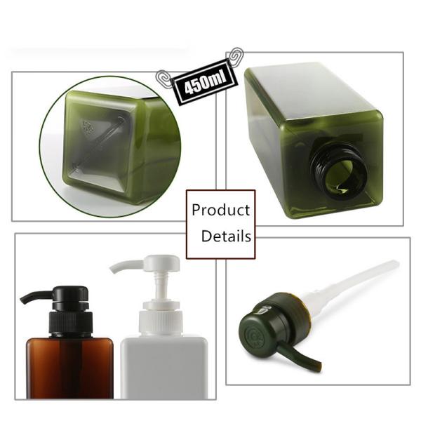 PETG PP Pump Container Bottle , 450ML Empty Plasic Bottle With Lotion Pump