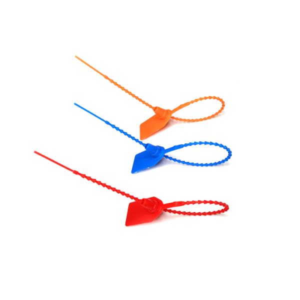 Laser Printing Tamper Proof Plastic Seals Pull Tite Seals Customized Color