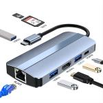 USB C Type C Hub Multiport Dock Station with Video Transfer Charging Network