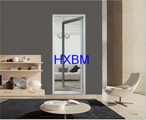 China Double Glazed Aluminium Casement Doors With Wooden Finish German Hardware for Indonesia market on sale