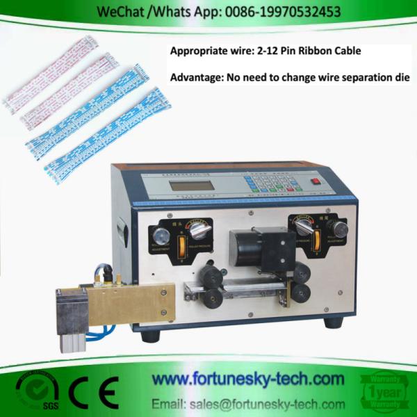 Fully Automatic Ribbon Cable Cut Split And Partially Stripping Multi Conductor