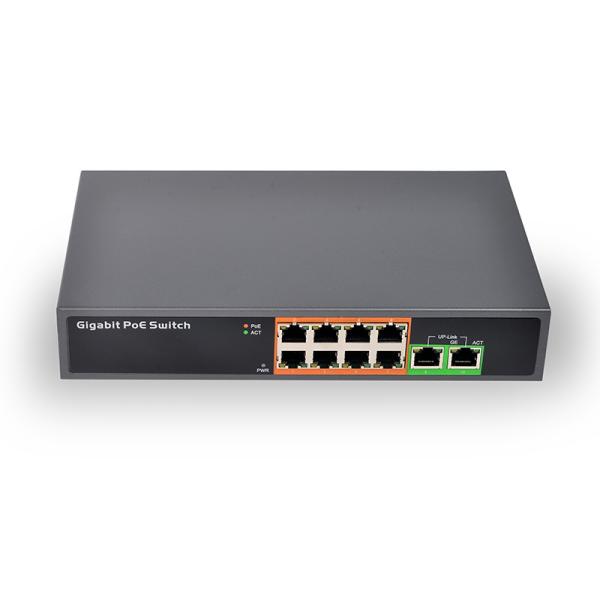 Quality full metal case 4 ports 100Mbps IEEE 802.3af/a standard 65W power backplane bandwidth 1.2 Gbps uplink port POE switch for sale
