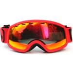 Soft Red Kids Ski Goggles , Boys Snowboard Goggles With 3 Layer Comfortable