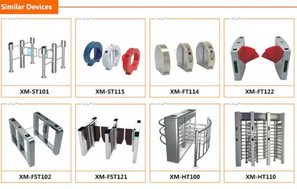 Passage Swing Turnstile Gate Access Control System Stainless Steel Flap Barrier