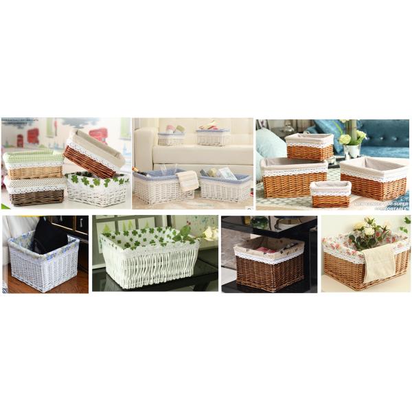 wicker table storage basket bathroom basket with mat square shape customize size wicker baskets manufacturer many colors