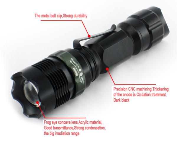 Quality DipuSi 1003 LED Mini Flashlight Rotate the focus LED Flashlight for sale