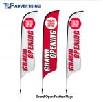 Polyester Fabric Custom Flag Banners , Roadside Advertising Banners Fiberglass