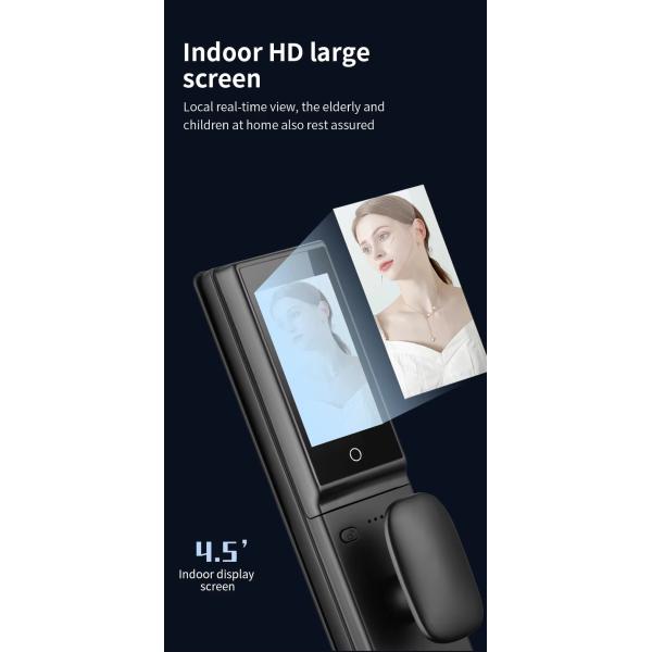 Qleung Fully Automatic 3D Face ID Tuya WIFI APP Remote Control Fingerprint Palm Recognition Card Key Code S958Max Smart Lock