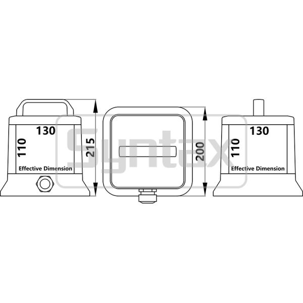 Syntax MZ6 IP67 Waterproof Portable Power Distribution Board 16A/3P 1-Phase Outdoors Yellow & Black Box 20*20*21.5CM