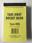 Take Away Docket Book with Lined Ruling Ruling Type Lined Carton 100books